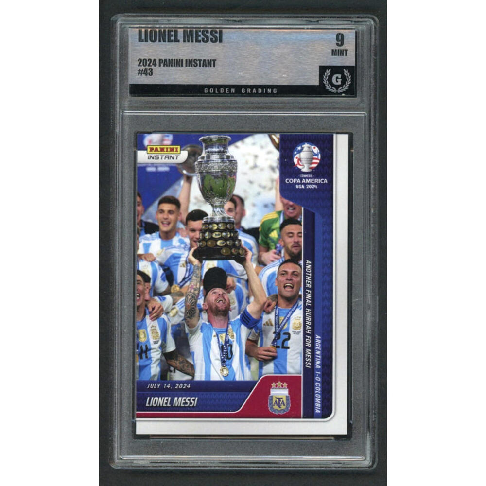 2024 Panini Instant Lionel Messi #43 Copa America Soccer Card Graded 9 Mint